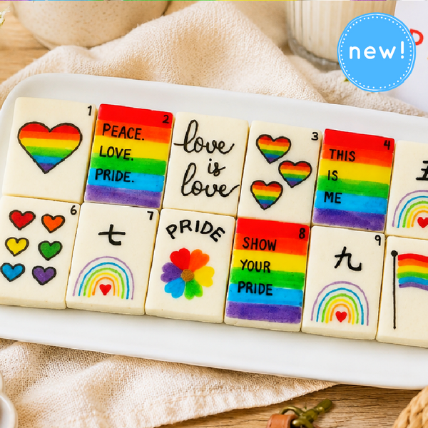 pride rainbow mahjong tiles