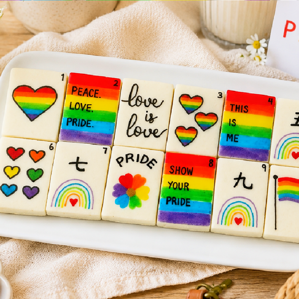 pride rainbow mahjong tiles