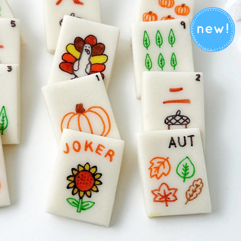 autumn mahjong tiles