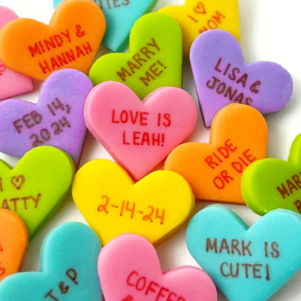 custom conversation hearts