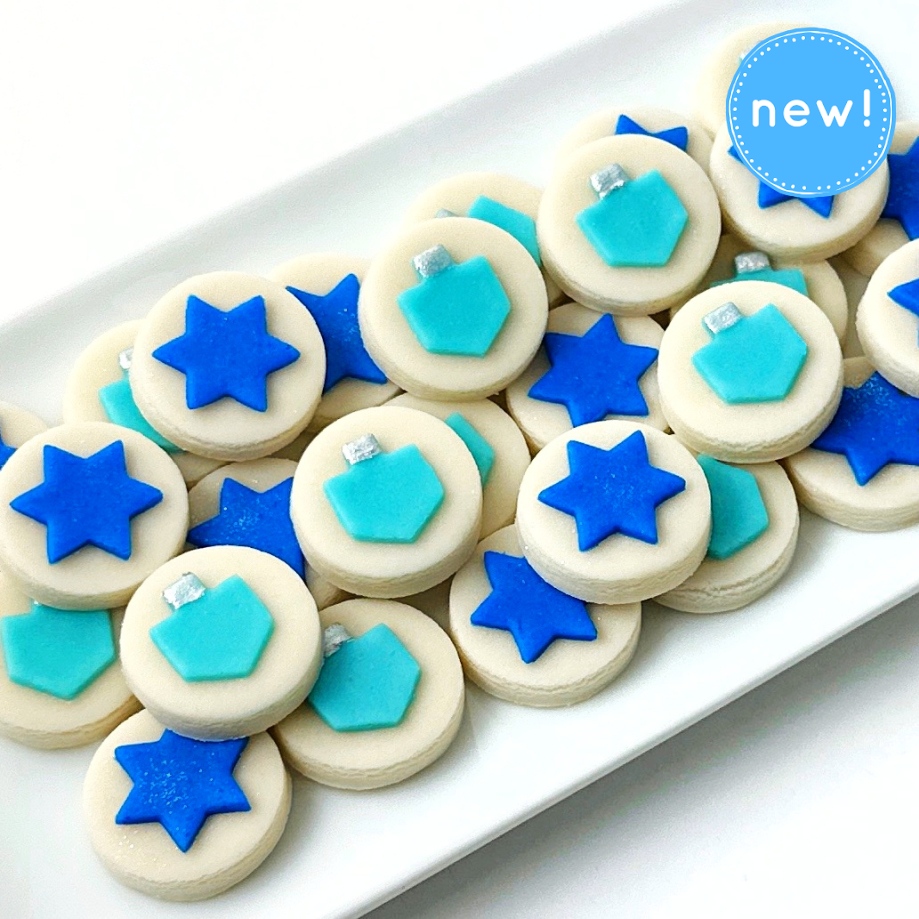 hanukkah dreidel and star candy bites