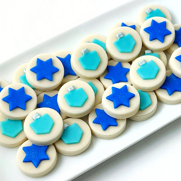 hanukkah dreidel and star candy bites