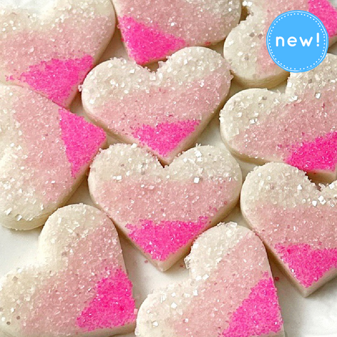 ombré  pink sugar hearts