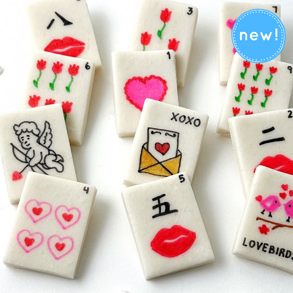 valentine's day mahjong tiles