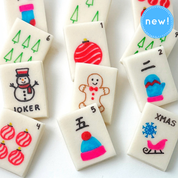christmas mahjong tiles