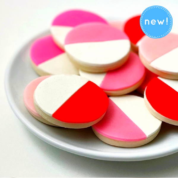 valentine's day black & pink & red & white cookies new