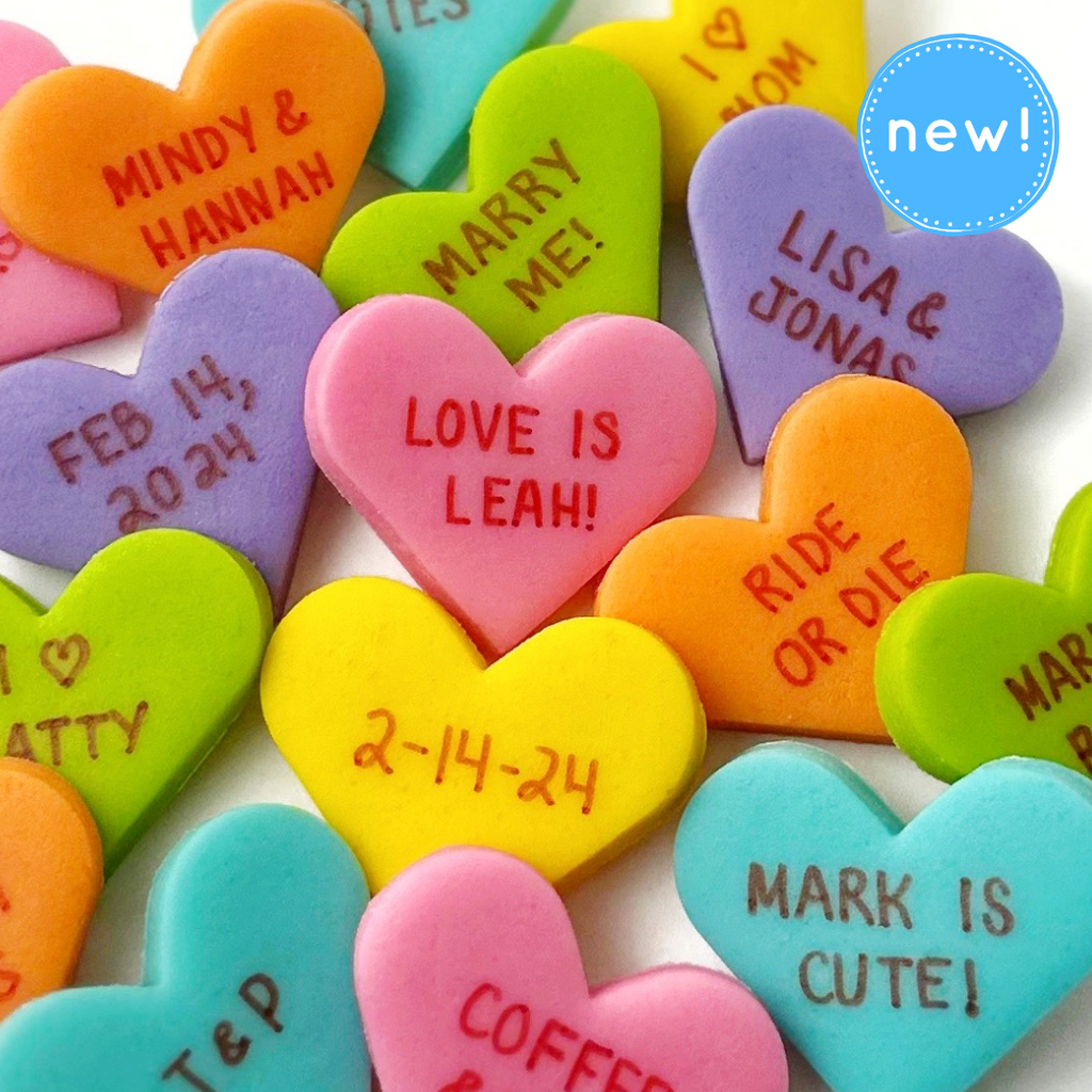 Custom love heart candy hot sale