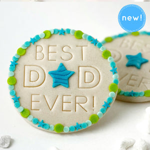 best Dad ever Fathers' Day marzipan plaque new