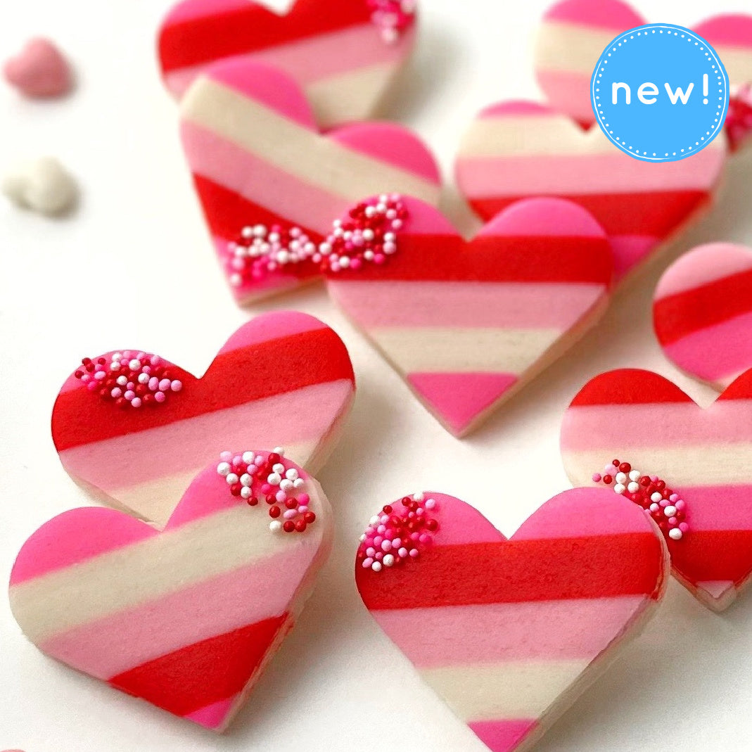 striped valentine's day hearts new