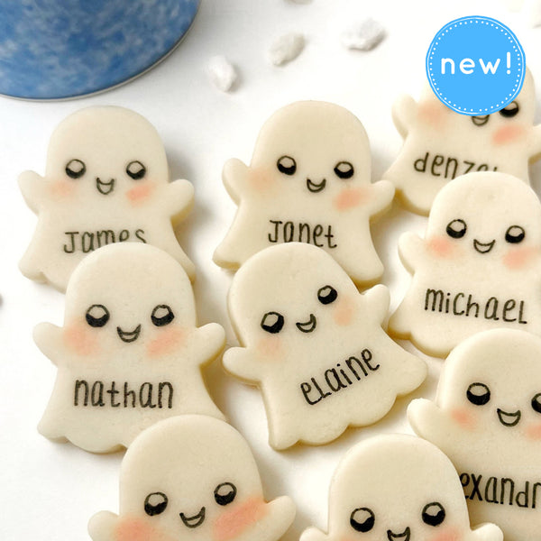 Halloween personalized ghost marzipan new