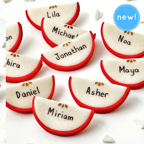 rosh hashanah personalized marzipan apple slices new