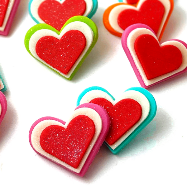 layered valentine's day hearts