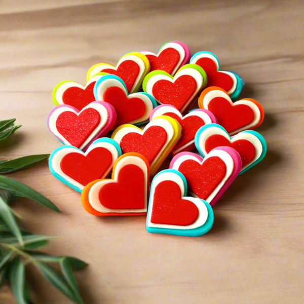 layered valentine's day hearts