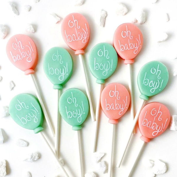baby shower marzipan candy lollipops