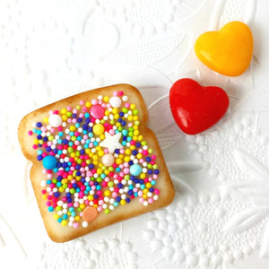 marzipan candy fairy bread with sprinkles