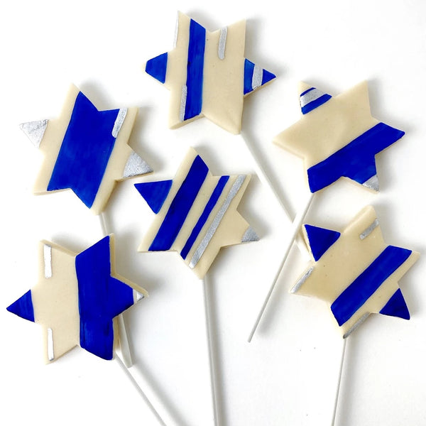 giant star of David marzipan candy lollipops