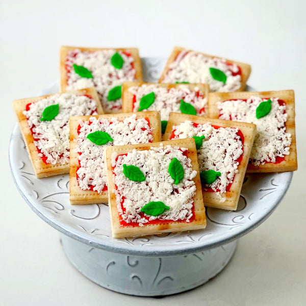 marzipan matzah pizza passover on a plate