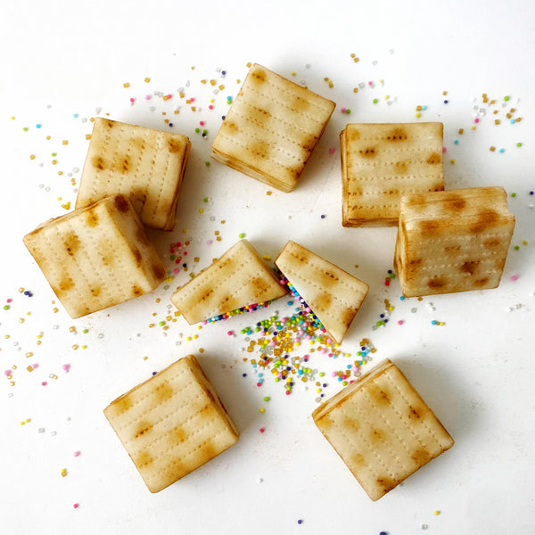 passover matzah candy sprinkle gift top view