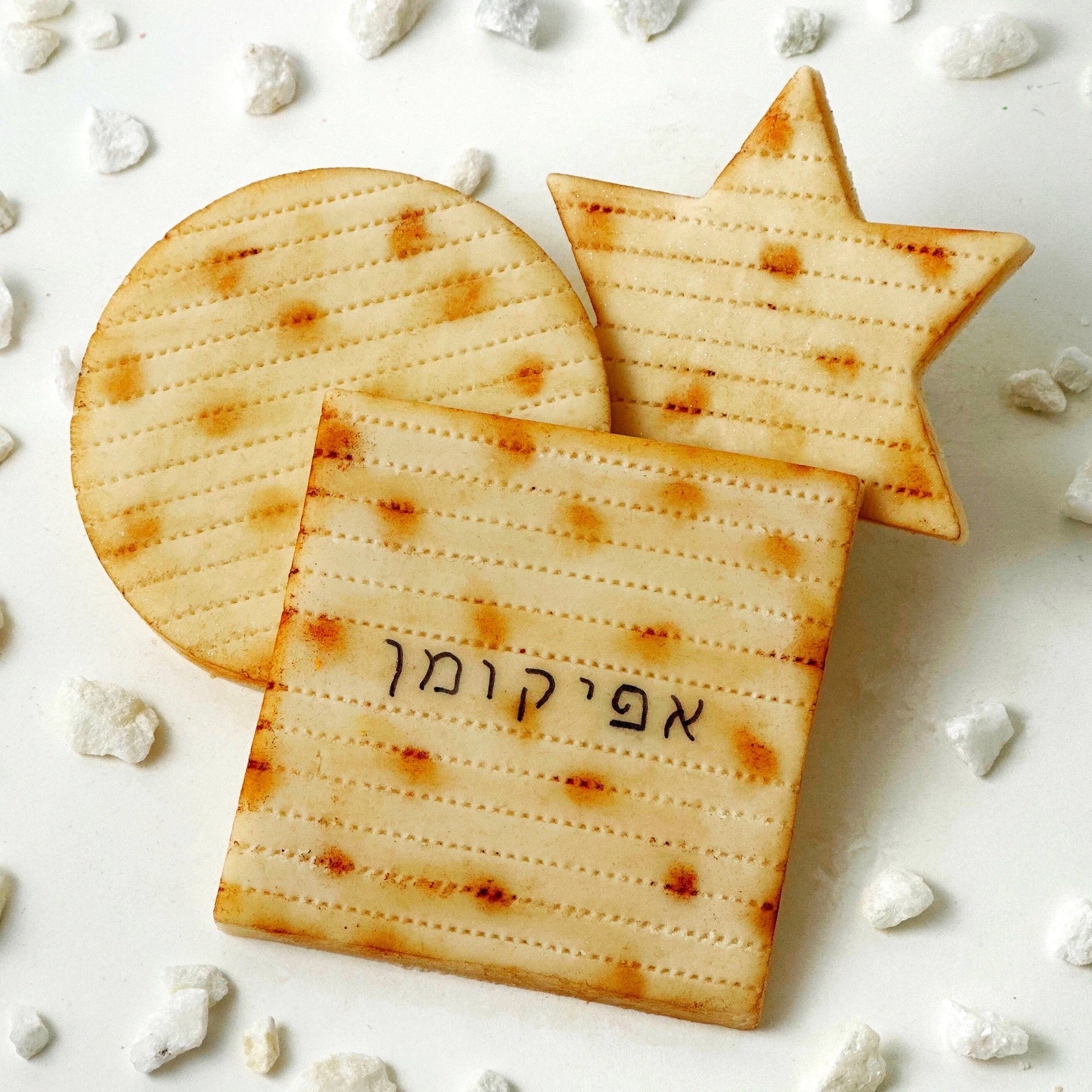passover afikoman marzipan matzah trio assorted hebrew