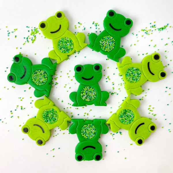 marzipan sprinkle passover frogs candy circle