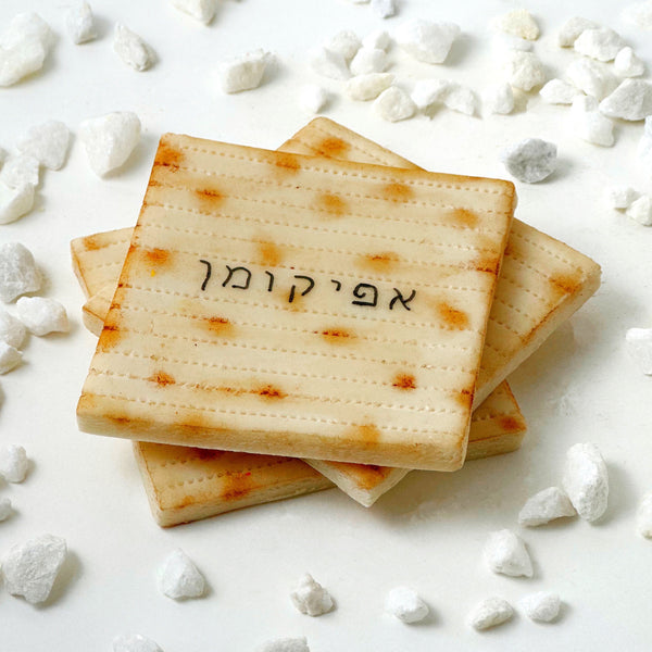 passover afikoman marzipan matzah trio square stack