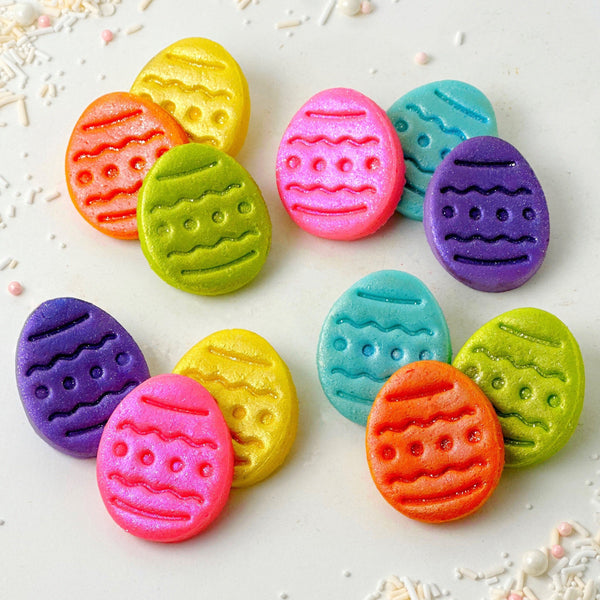 sparkly easter marzipan eggs layout