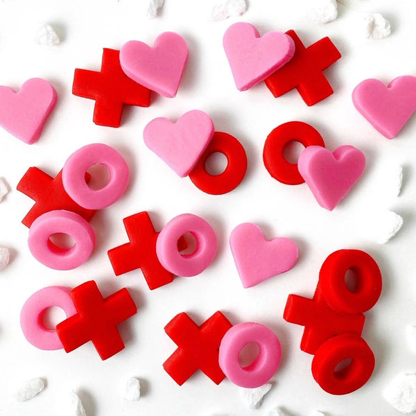 Valentine's Day x's and o's mini marzipan candy bites