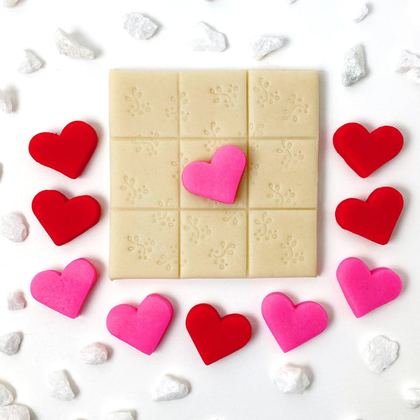 Valentine's Day hearts tic tac toe marzipan candy treats extra view