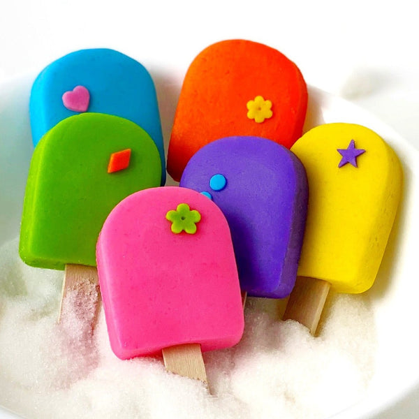 marzipan colorful popsicles