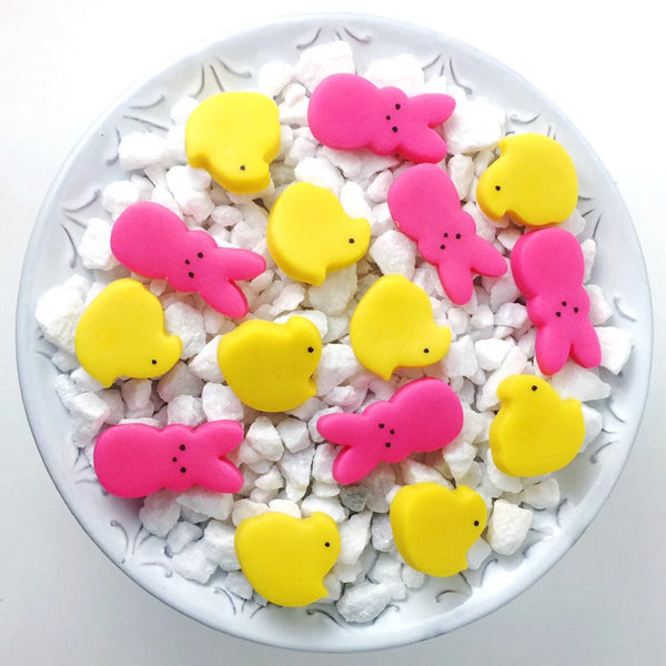 Easter chicks & bunnies peeps mini marzipan candy bites