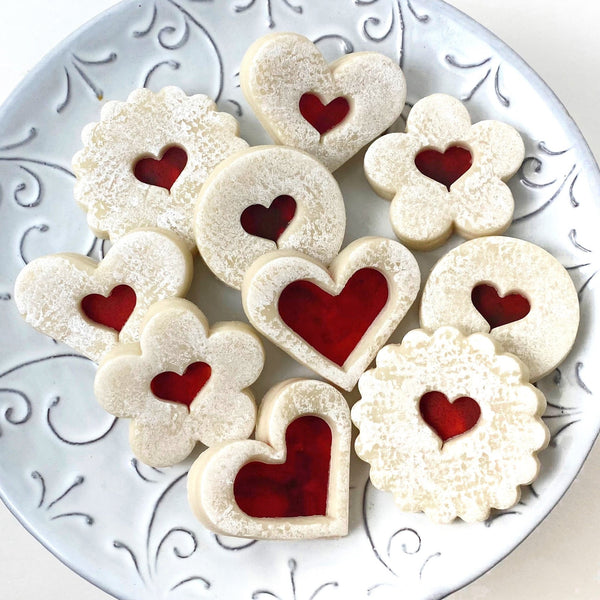 valentine's linzer cookies