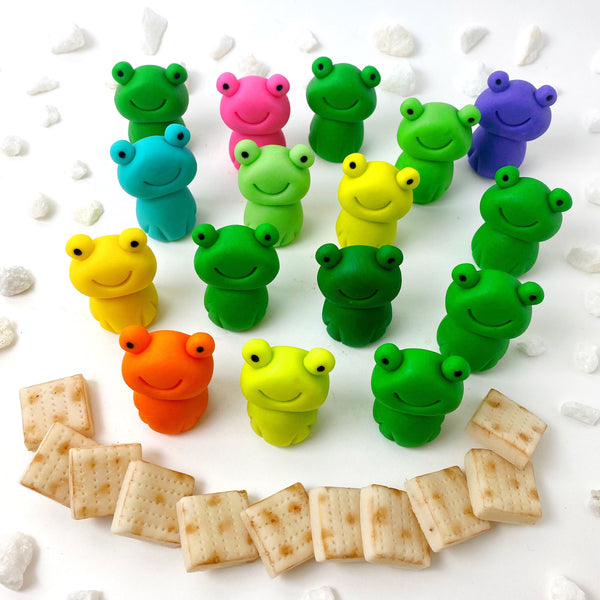 Passover frogs & matzah every color
