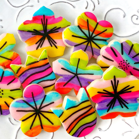 fantasy rainbow flower tiles mother's day candy