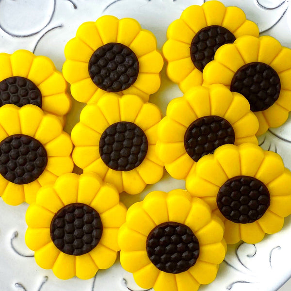sunflower marzipan candy tiles