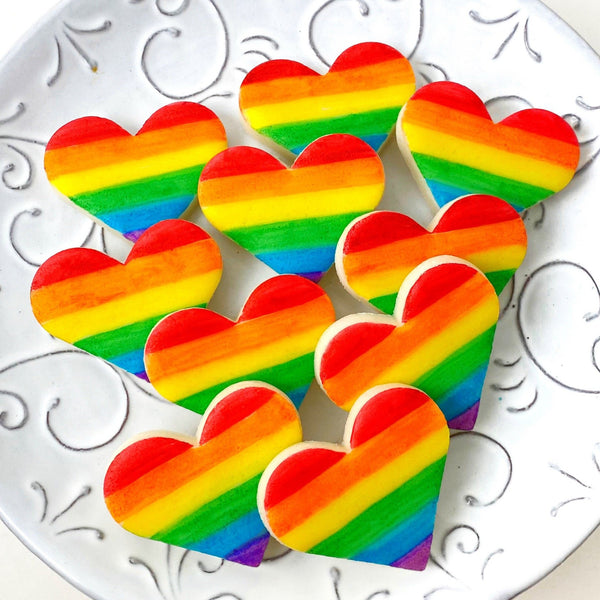 pride rainbow heart tiles