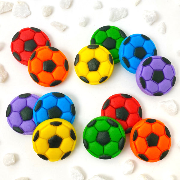 rainbow soccer balls marzipan candy dozen
