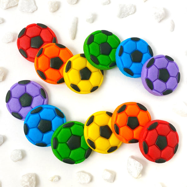 rainbow soccer balls marzipan candy snaking