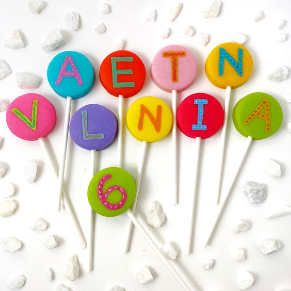 alphabet marzipan candy lollipops valentina