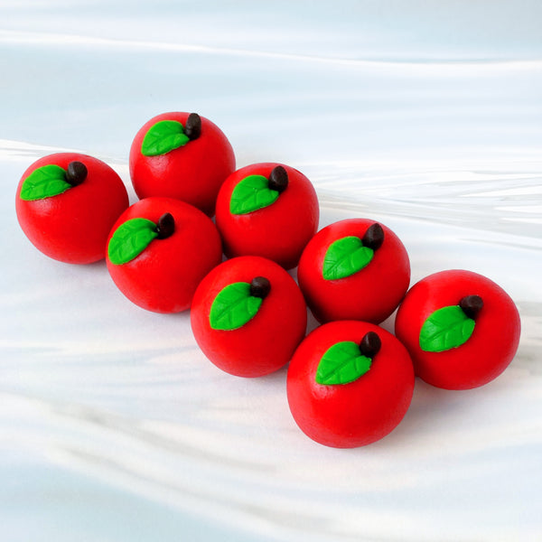 rosh hashanah delicious red apple marzipan sculptures double row