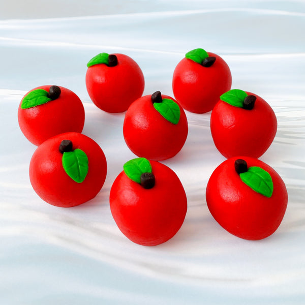 rosh hashanah delicious red apple marzipan sculptures set of eight