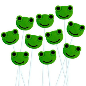 Passover Seder green frogs marzipan candy lollipops