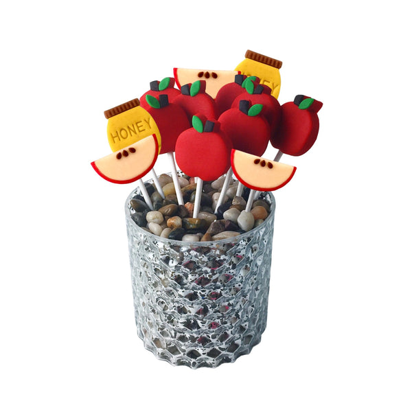 rosh hashanah apples & honey marzipan candy lollipops collection
