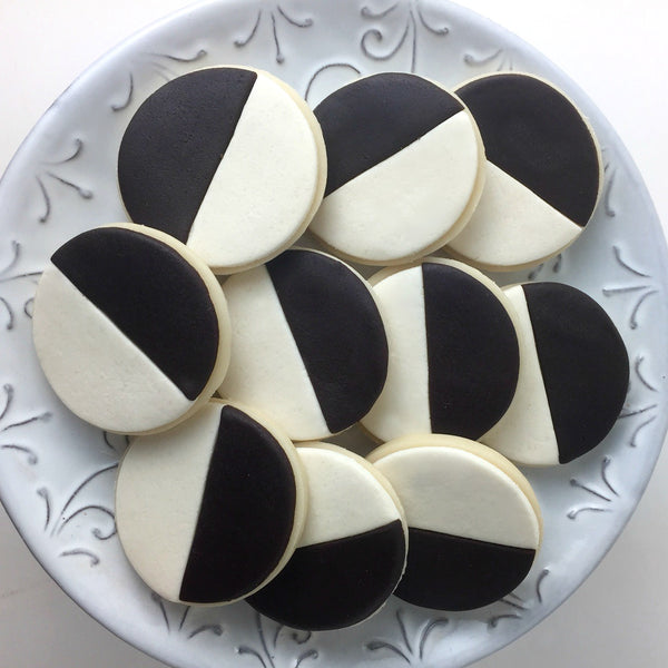 black & white cookies treats marzipan candy sculptures