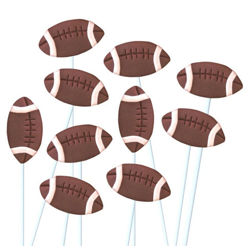 football marzipan candy lollipops