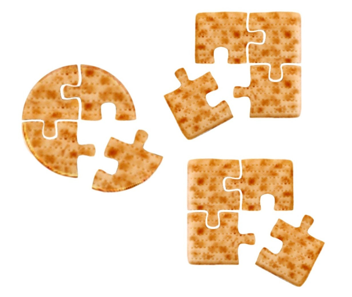 Passover Seder matzah puzzle marzipan candy tile treats