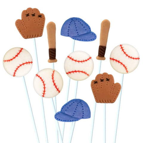 baseball collection marzipan candy lollipops