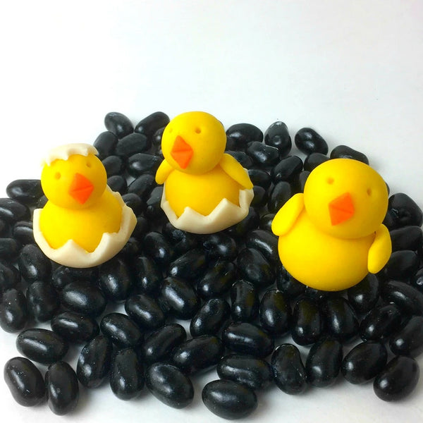 Easter yellow chicks marzipan candy sculpture treats