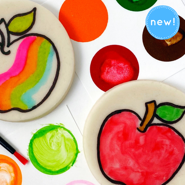 Rosh Hashanah paint your own apples marzipan candy treats  close up