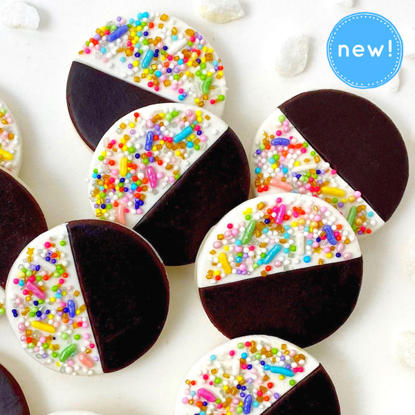 sprinkle black white marzipan candy cookies new
