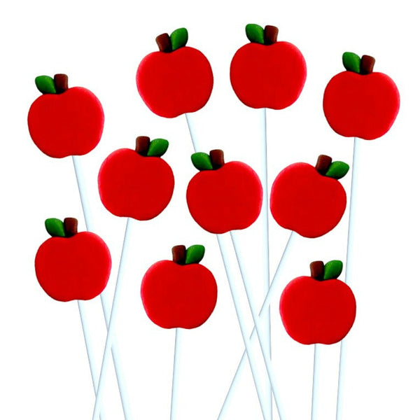 Rosh Hashanah symbols - apples, shofar, challah, pomegranate and honey - marzipan candy lollipops